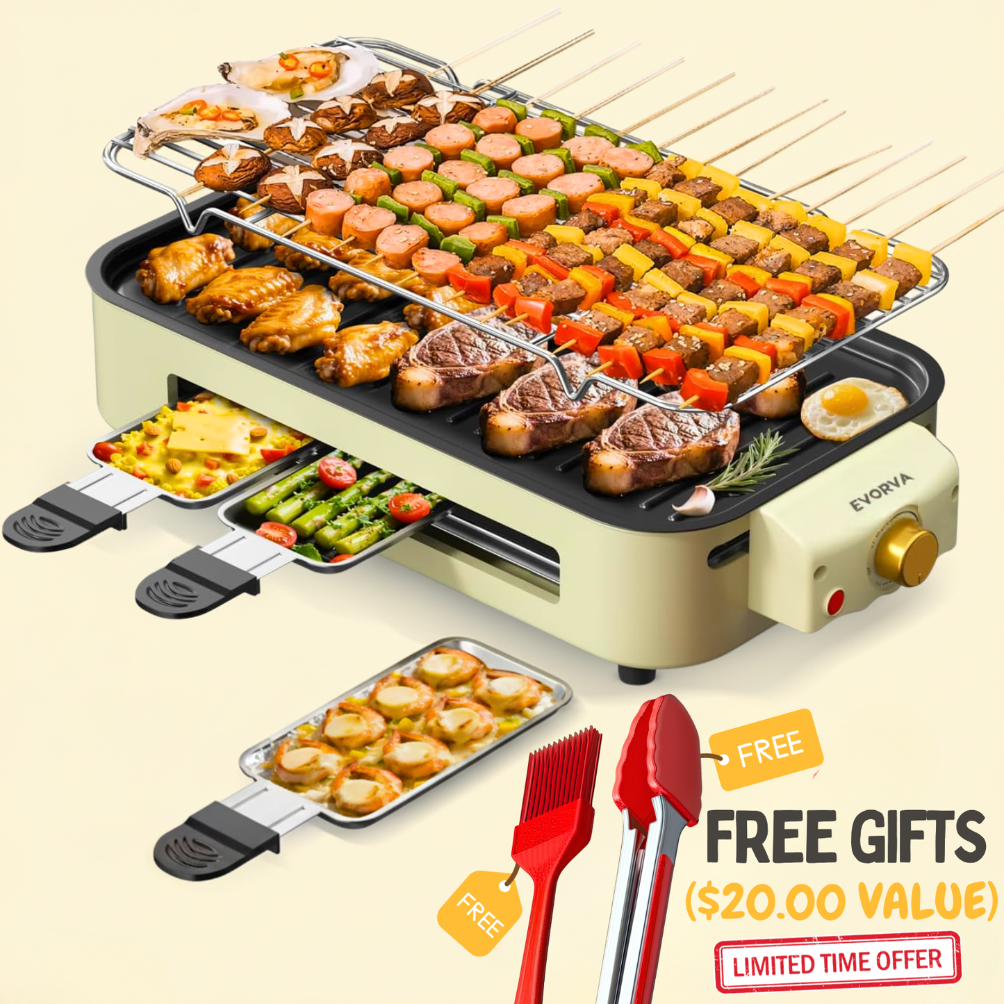 All-in-One Smokeless BBQ Station for Indoor Grilling